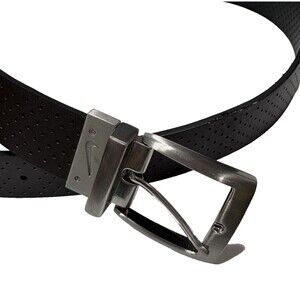 Nike Men's Reversible Leather Belt Black Brown Silver Black Buckle Size 42 *